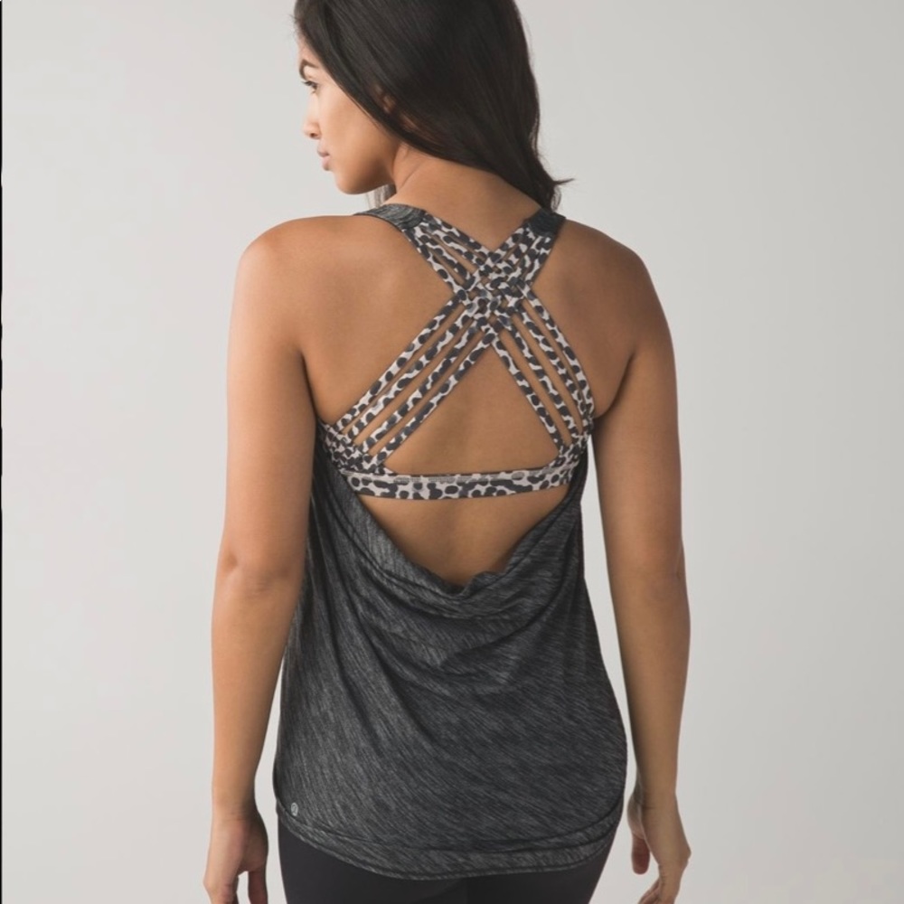 Lululemon Wild Tank With Built In Leopard Bra